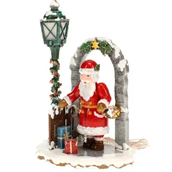 Hubrig Volkskunst Hubrig Miniaturen-Winterkinder Weihnachtsmann, elektrisch beleuchtet