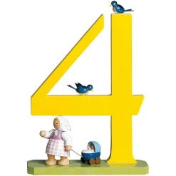 WENDT & KÜHN Wendt & Kühn Kollektion-Zahl "4" Mädchen mit Puppenwagen